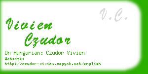 vivien czudor business card